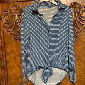 Striped Blue Women's Top (R)